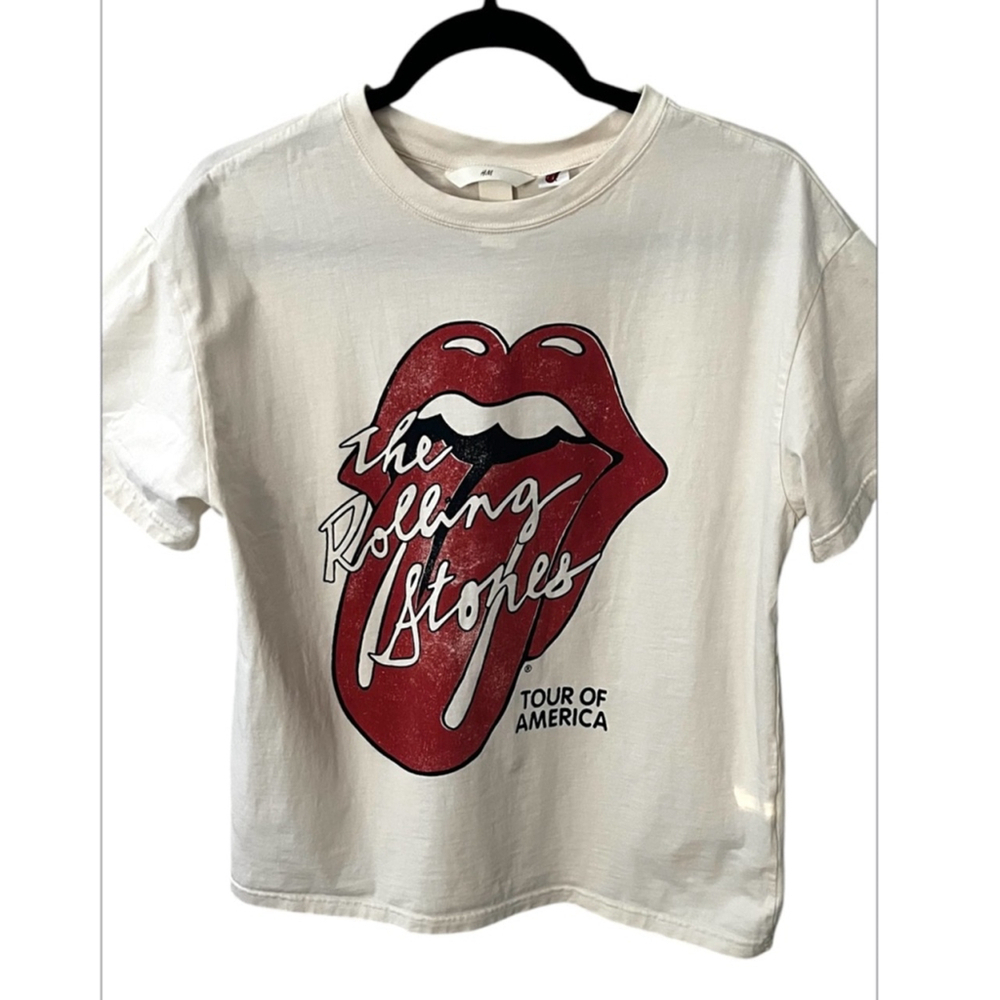 H&M T-Shirt, Women’s Small, White & Red - Picture 2 of 7